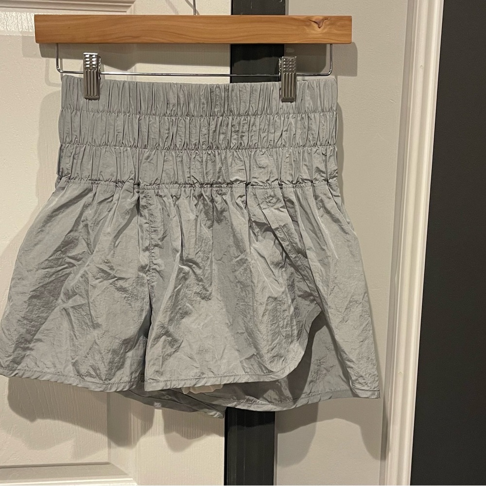 Free People high waisted nylon shorts